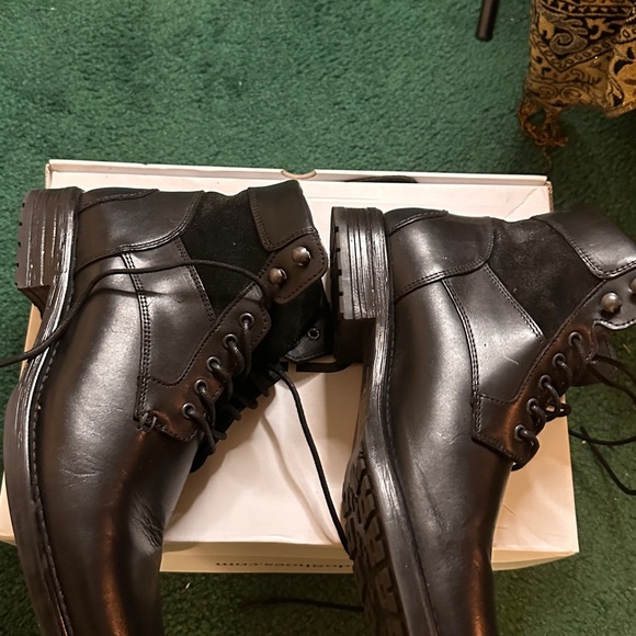 Men Black Leather Dundonald Boots. Size: 11, - Picture 4 of 8